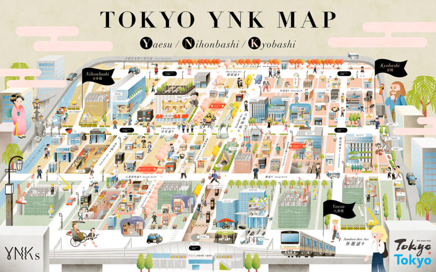日本橋・八重洲・京橋の観光デジタルマップ「TOKYO YNK MAP」が公開｜江戸から続く食・アート文化を5言語で巡る