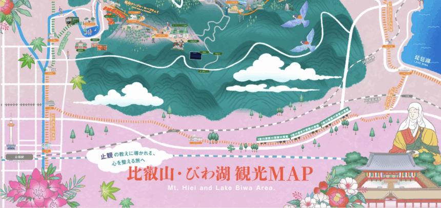 比叡山・延暦寺の観光デジタルマップ「比叡山・びわ湖散策マップ」が公開｜世界遺産をレベル別3コースで巡る
